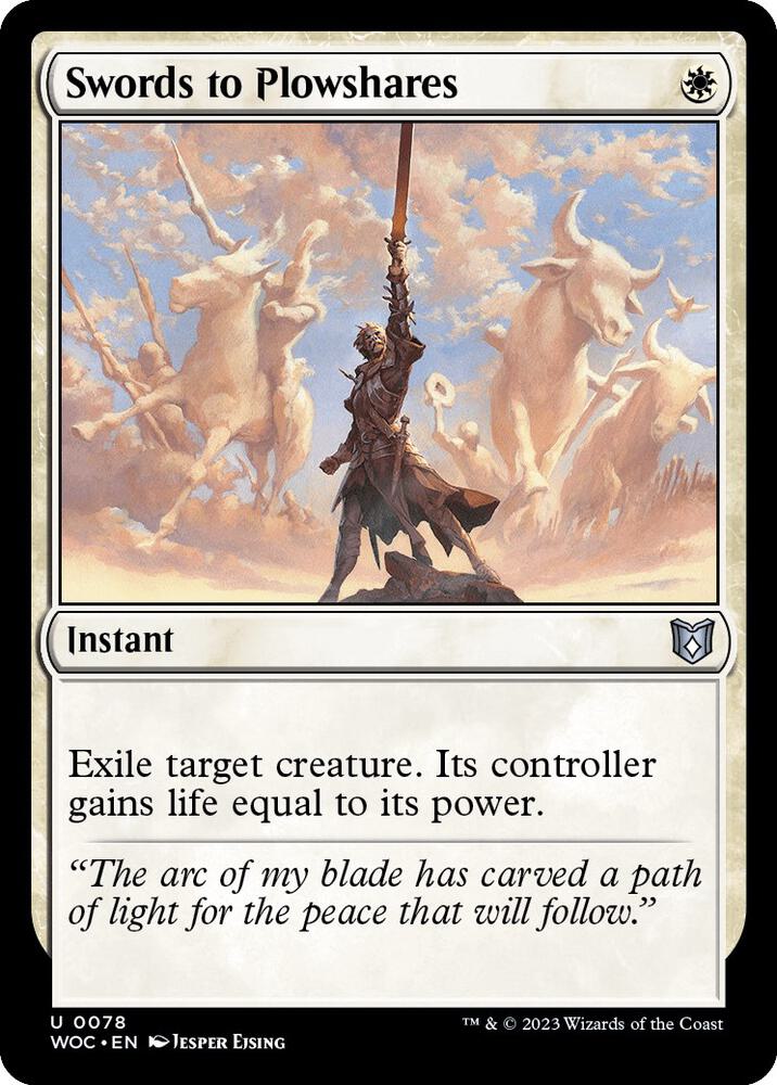 Swords to Plowshares - Commander: Wilds of Eldraine (WOC) NM