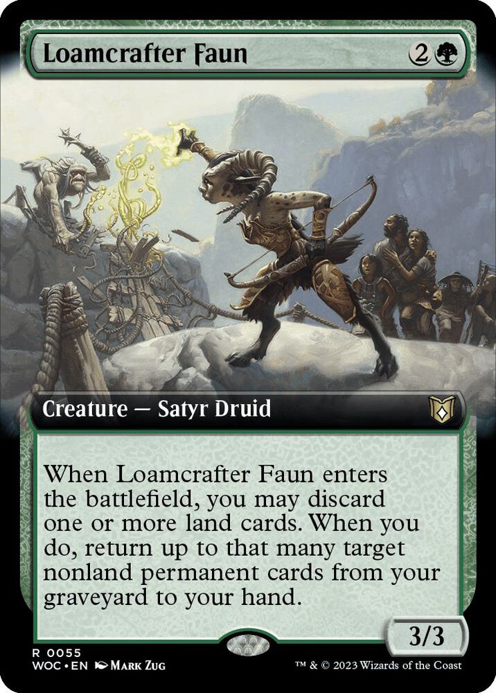 Loamcrafter Faun (Extended Art) - Commander: Wilds of Eldraine (WOC) LP