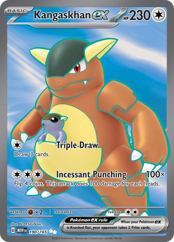 Kangaskhan ex - 190/165 - SV: Scarlet & Violet 151 (MEW) NM *FOIL*