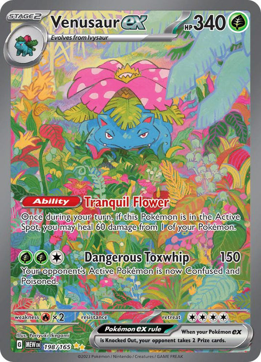 Venusaur ex - 198/165 - SV: Scarlet & Violet 151 (MEW) NM *FOIL*