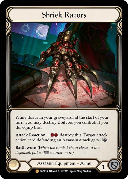 Shriek Razors - Bright Lights (EVO) NM *Rainbow Foil*