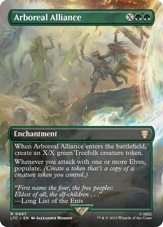 Arboreal Alliance (Borderless) - Commander: The Lord of the Rings: Tales of Middle-earth (LTC) NM *FOIL*