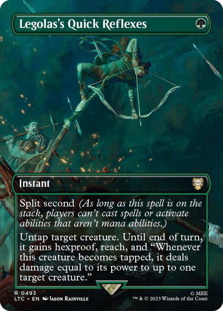 Legolas's Quick Reflexes (Borderless) - Commander: The Lord of the Rings: Tales of Middle-earth (LTC) NM