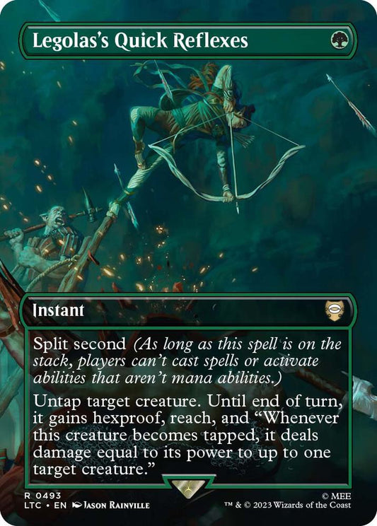 Legolas's Quick Reflexes (Borderless) - Commander: The Lord of the Rings: Tales of Middle-earth (LTC) NM
