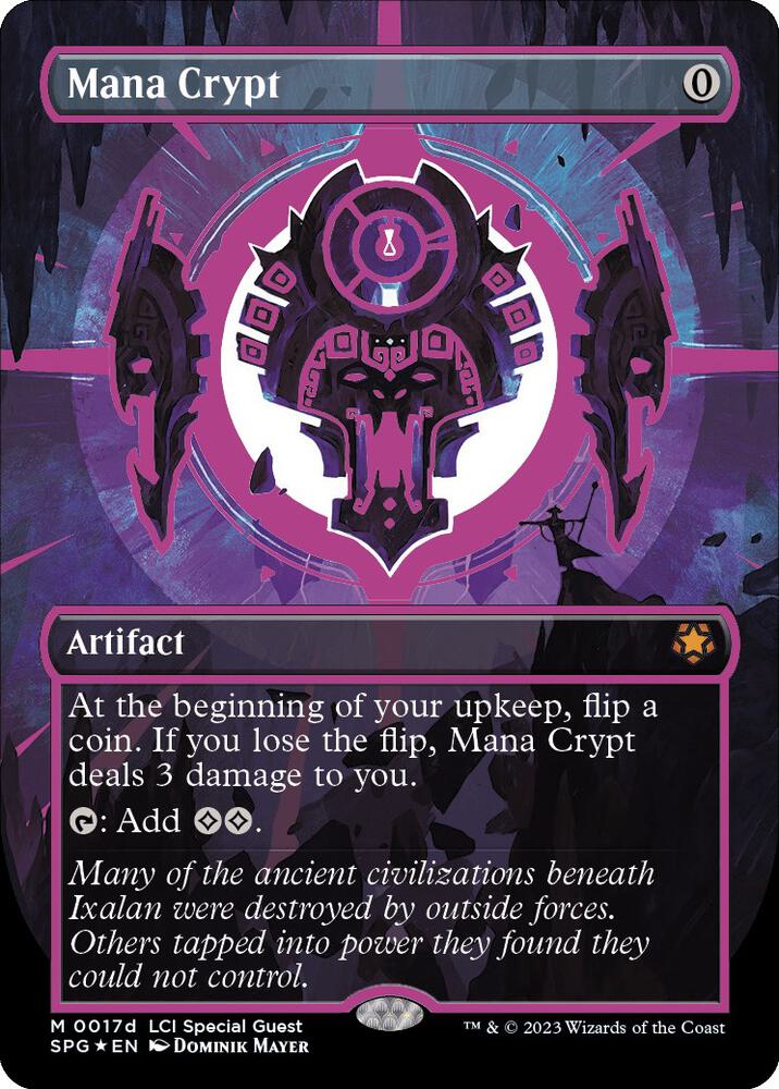Mana Crypt (0017d) (Borderless) - Special Guests (SPG) NM *FOIL*