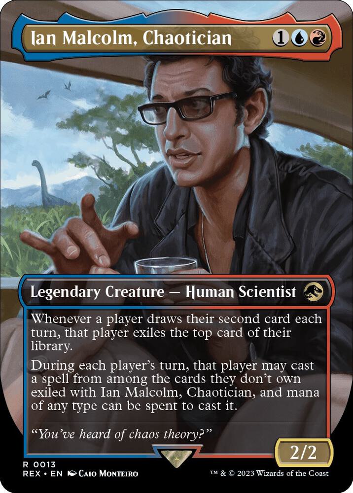 Ian Malcolm, Chaotician (Borderless) - Universes Beyond: Jurassic World Collection (REX) NM
