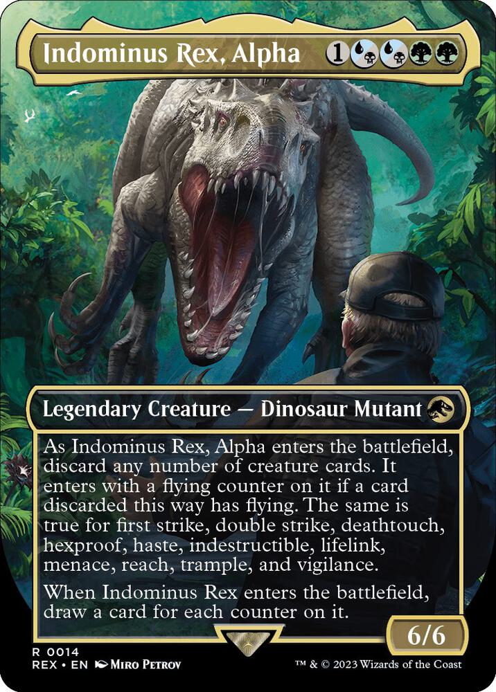 Indominus Rex, Alpha (Borderless) - Universes Beyond: Jurassic World Collection (REX) NM