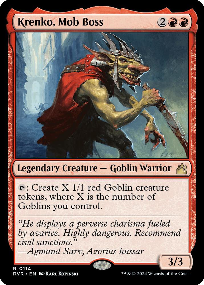Krenko, Mob Boss - Ravnica Remastered (RVR) NM