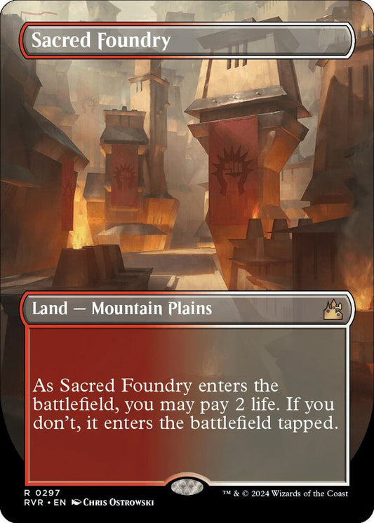Sacred Foundry (Borderless) - Ravnica Remastered (RVR) NM