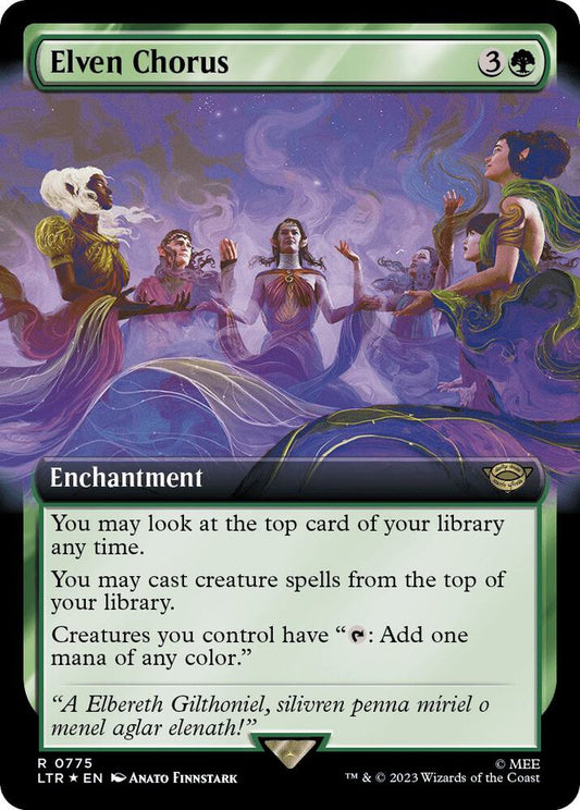 Elven Chorus (Extended Art) (Surge Foil) - Universes Beyond: The Lord of the Rings: Tales of Middle-earth (LTR) NM *FOIL*