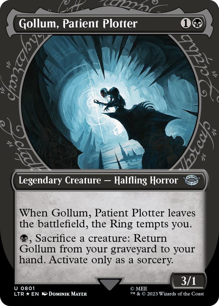Gollum, Patient Plotter (Showcase) (Surge Foil) - Universes Beyond: The Lord of the Rings: Tales of Middle-earth (LTR) NM *FOIL*