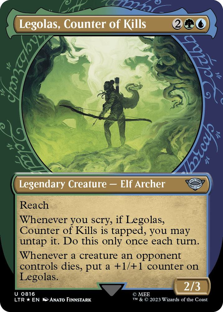 Legolas, Counter of Kills (Showcase) (Surge Foil) - Universes Beyond: The Lord of the Rings: Tales of Middle-earth (LTR) NM *FOIL*