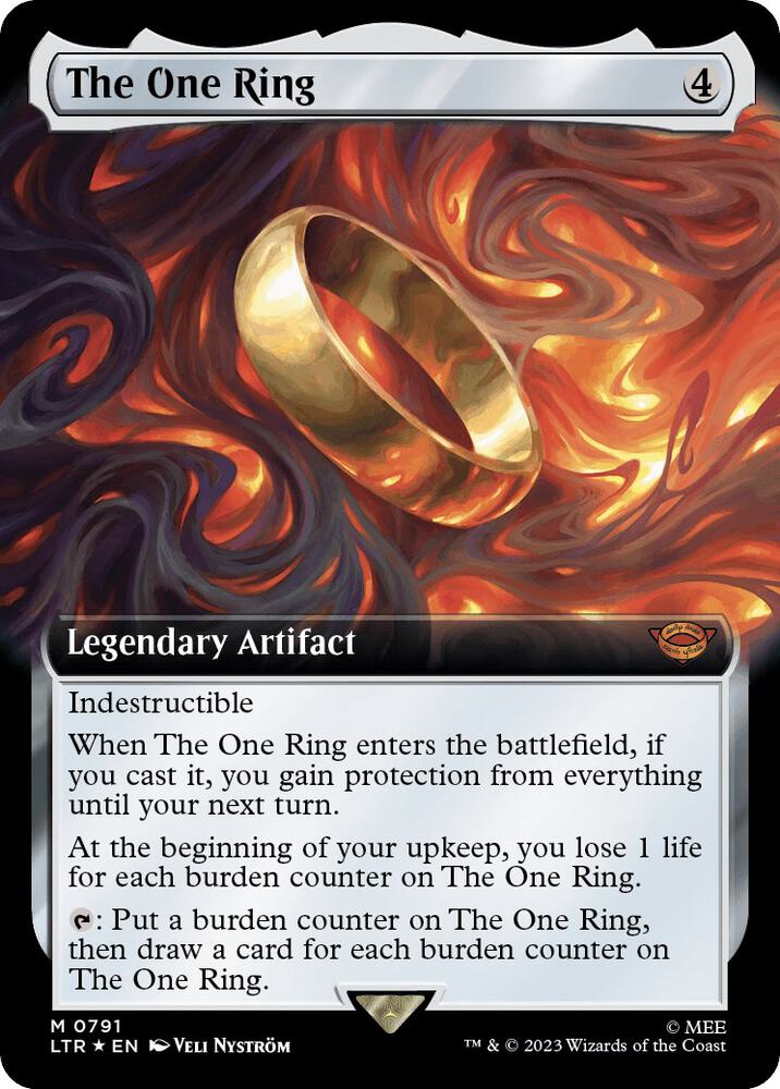 The One Ring (Extended Art) (Surge Foil) - Universes Beyond: The Lord of the Rings: Tales of Middle-earth (LTR) NM *FOIL*