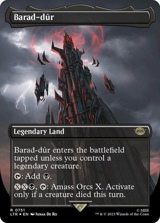 Barad-dur (0751) (Borderless) (Surge Foil) - Universes Beyond: The Lord of the Rings: Tales of Middle-earth (LTR) NM *FOIL*
