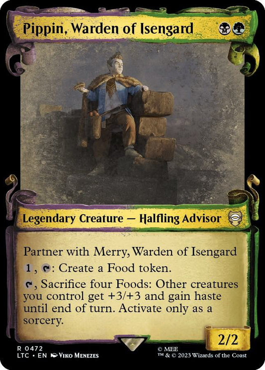 Pippin, Warden of Isengard (Showcase Scrolls) - Commander: The Lord of the Rings: Tales of Middle-earth (LTC) NM *FOIL*