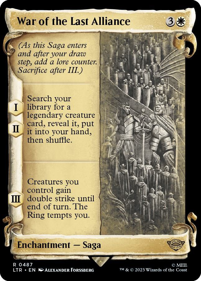 War of the Last Alliance (Showcase Scrolls) - Universes Beyond: The Lord of the Rings: Tales of Middle-earth (LTR) NM *FOIL*