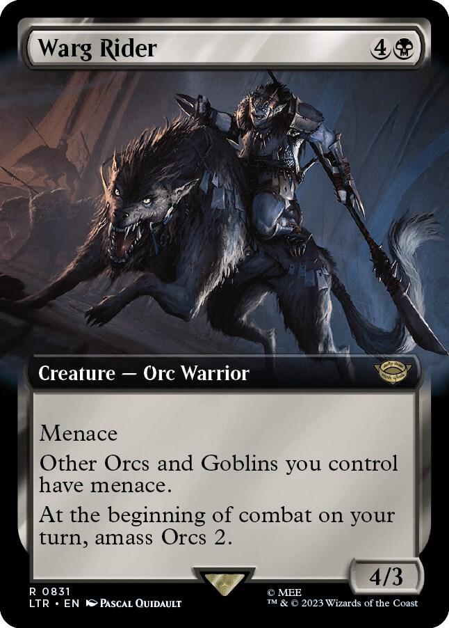 Warg Rider (Extended Art) - Universes Beyond: The Lord of the Rings: Tales of Middle-earth (LTR) NM