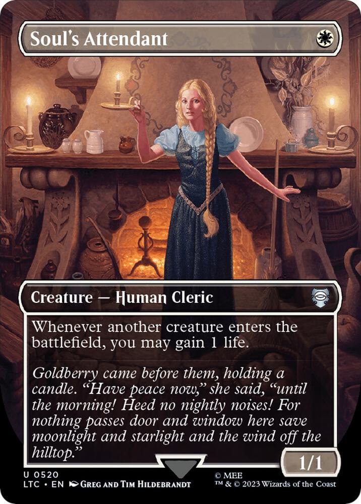 Soul's Attendant (Borderless) - Commander: The Lord of the Rings: Tales of Middle-earth (LTC) NM *FOIL*
