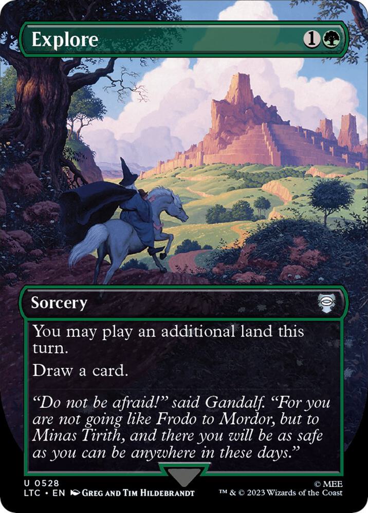Explore (Borderless) - Commander: The Lord of the Rings: Tales of Middle-earth (LTC) NM *FOIL*
