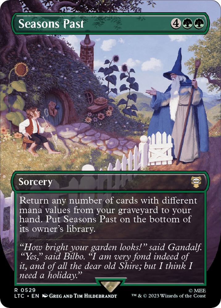 Seasons Past (Borderless) - Commander: The Lord of the Rings: Tales of Middle-earth (LTC) NM *FOIL*