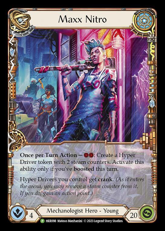 Maxx Nitro - HER098 - Flesh and Blood: Promo Cards (PR) Rainbow Foil LP *FOIL*