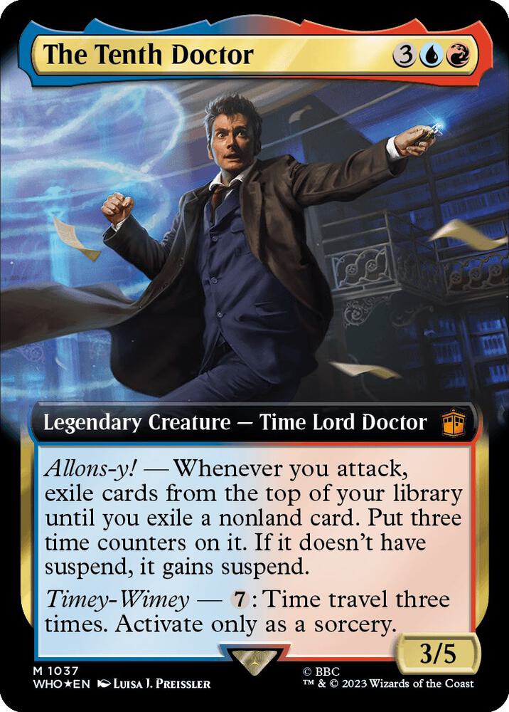 The Tenth Doctor (Extended Art) (Surge Foil) - Universes Beyond: Doctor Who (WHO) NM *FOIL*