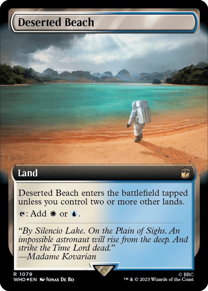 Deserted Beach (Extended Art) (Surge Foil) - Universes Beyond: Doctor Who (WHO) NM *FOIL*