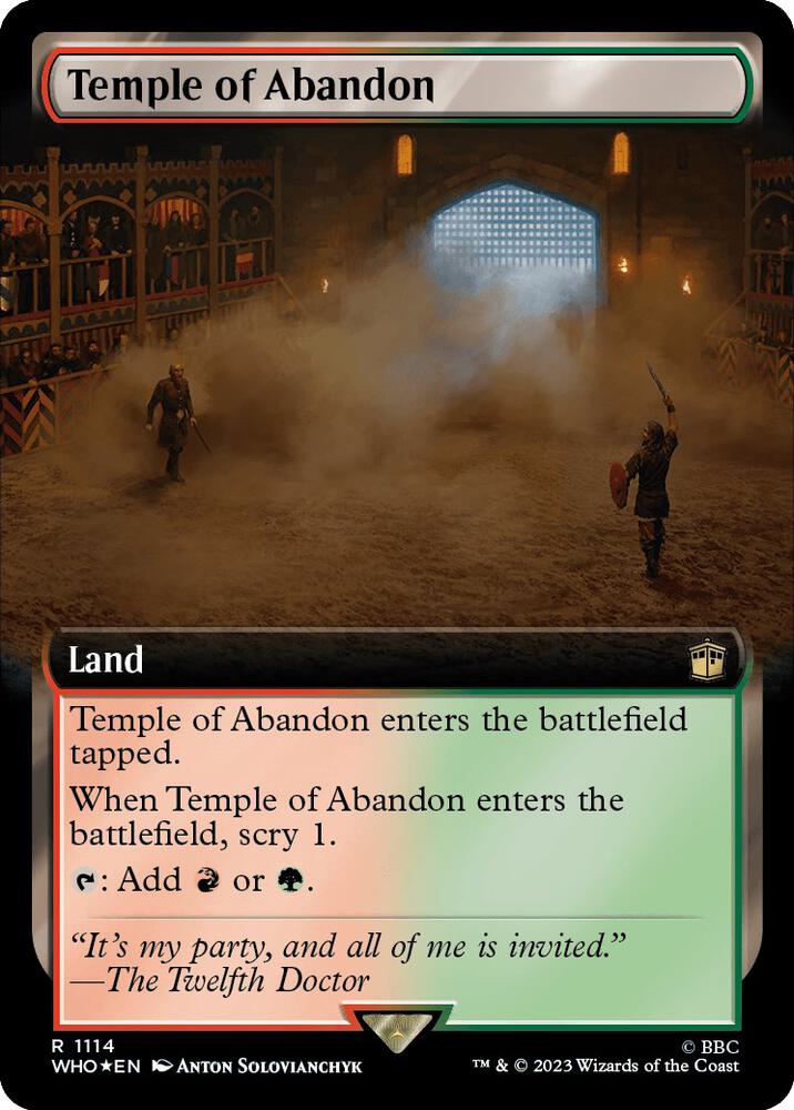 Temple of Abandon (Extended Art) (Surge Foil) - Universes Beyond: Doctor Who (WHO) NM *FOIL*