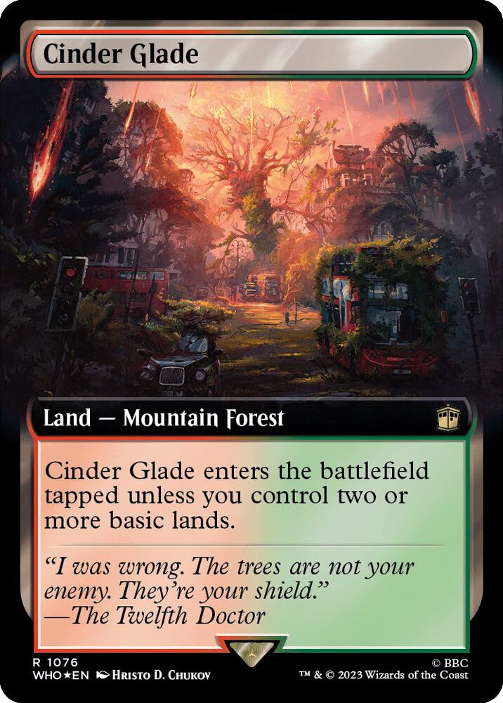 Cinder Glade (Extended Art) (Surge Foil) - Universes Beyond: Doctor Who (WHO) NM *FOIL*