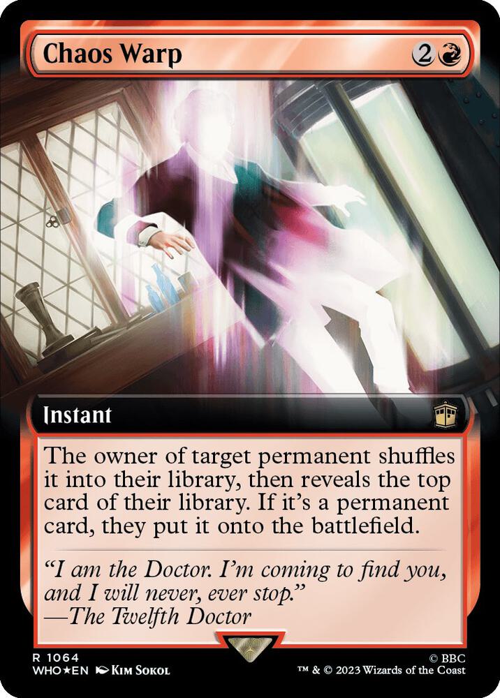Chaos Warp (Extended Art) (Surge Foil) - Universes Beyond: Doctor Who (WHO) NM *FOIL*