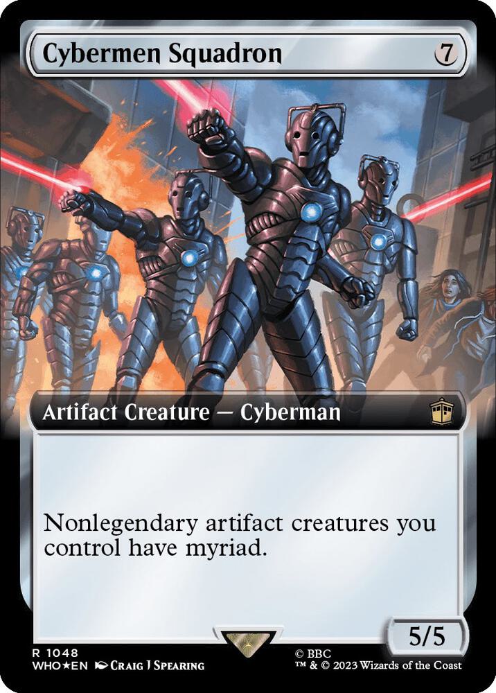 Cybermen Squadron (Extended Art) (Surge Foil) - Universes Beyond: Doctor Who (WHO) NM *FOIL*
