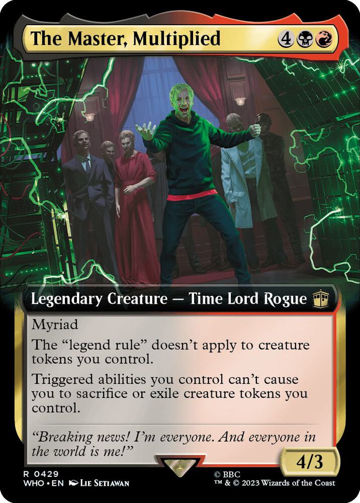 The Master, Multiplied (Extended Art) - Universes Beyond: Doctor Who (WHO) NM *FOIL*
