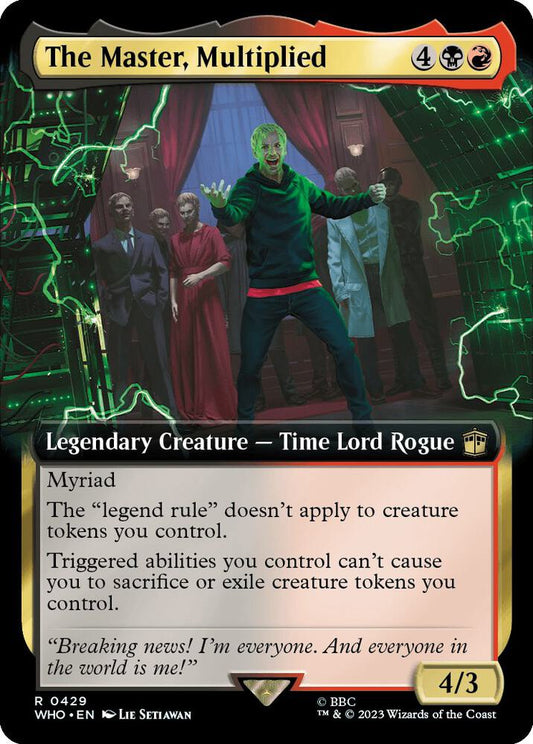 The Master, Multiplied (Extended Art) - Universes Beyond: Doctor Who (WHO) NM *FOIL*