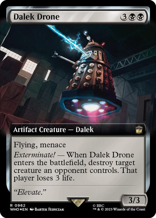 Dalek Drone (Extended Art) (Surge Foil) - Universes Beyond: Doctor Who (WHO) NM *FOIL*