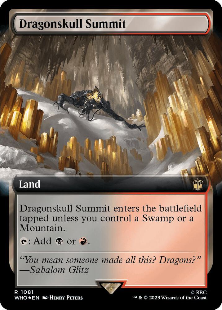 Dragonskull Summit (Extended Art) (Surge Foil) - Universes Beyond: Doctor Who (WHO) NM *FOIL*
