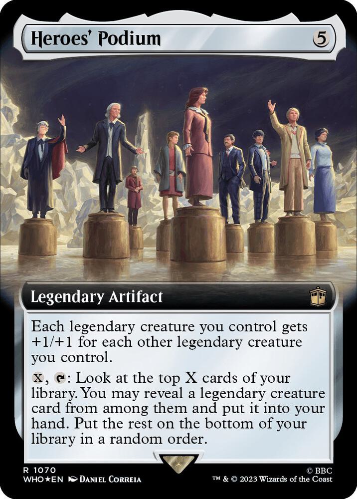 Heroes' Podium (Extended Art) (Surge Foil) - Universes Beyond: Doctor Who (WHO) NM *FOIL*