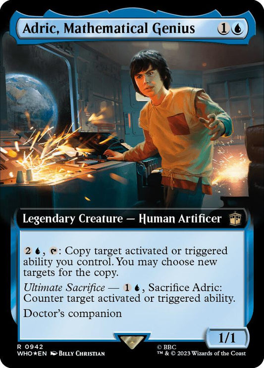Adric, Mathematical Genius (Extended Art) (Surge Foil) - Universes Beyond: Doctor Who (WHO) NM *FOIL*