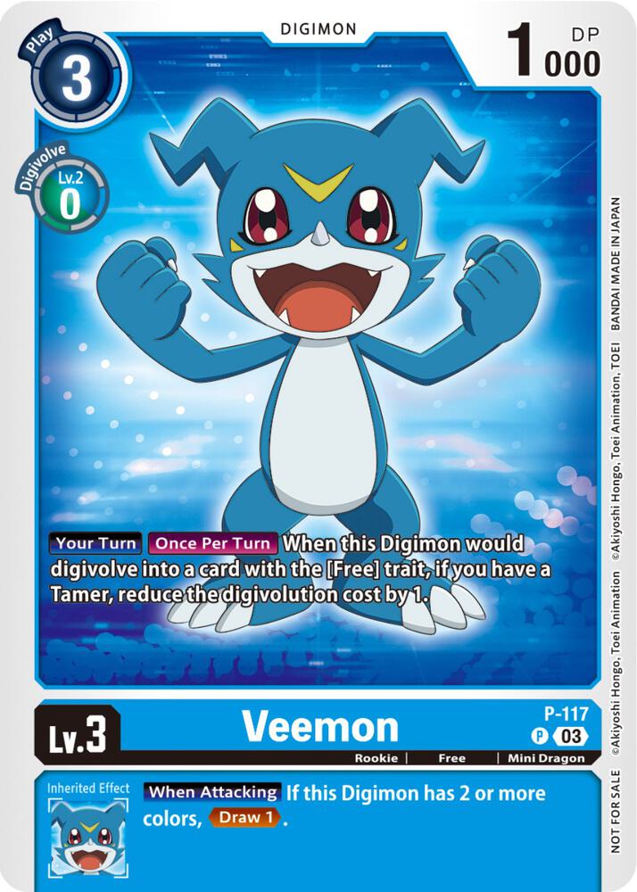 Veemon - P-117 (NYCC 2023 Demo Deck) - Digimon Demo Deck Exclusive Cards (DEMO) LP