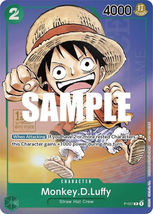 Monkey.D.Luffy (037) (1st Anniversary Tournament) - One Piece Promotion Cards (OP-PR) NM *FOIL*