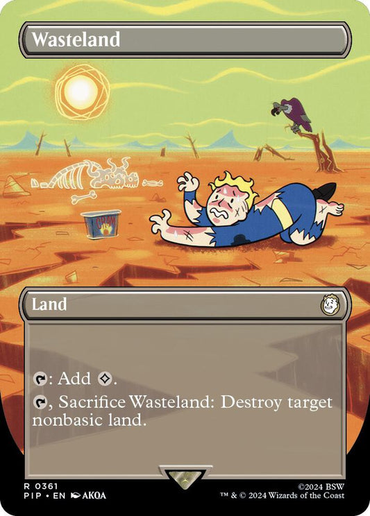 Wasteland (Borderless) - Universes Beyond: Fallout (PIP) NM *FOIL*