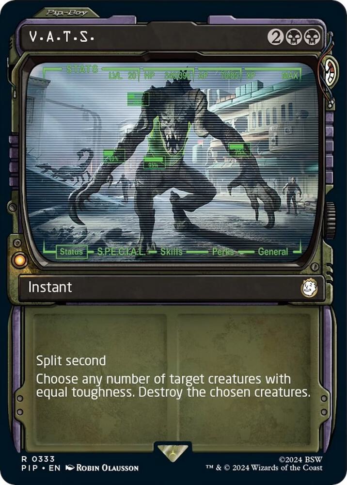 V.A.T.S. (Showcase) - Universes Beyond: Fallout (PIP) NM *FOIL*