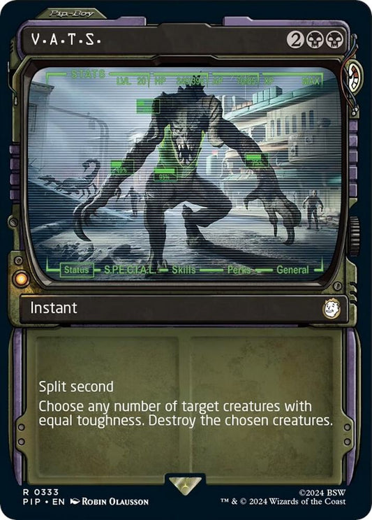 V.A.T.S. (Showcase) - Universes Beyond: Fallout (PIP) NM *FOIL*