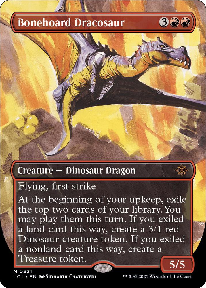 Bonehoard Dracosaur (Borderless) - The Lost Caverns of Ixalan (LCI) NM *FOIL*