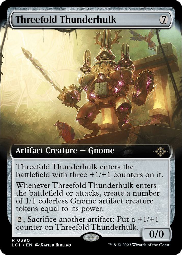 Threefold Thunderhulk (Extended Art) - The Lost Caverns of Ixalan (LCI) NM