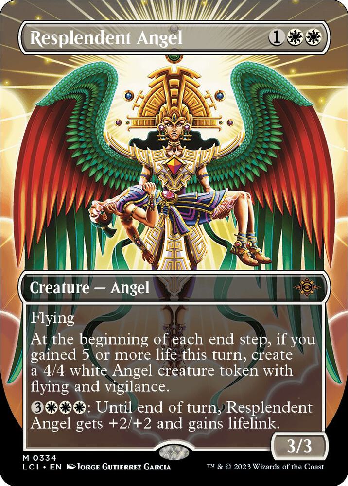 Resplendent Angel (Borderless) - The Lost Caverns of Ixalan (LCI) NM *FOIL*