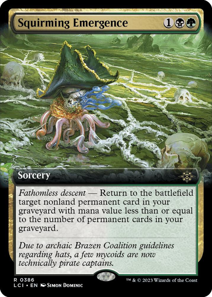 Squirming Emergence (Extended Art) - The Lost Caverns of Ixalan (LCI) NM