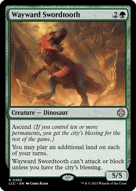 Wayward Swordtooth - Commander: The Lost Caverns of Ixalan (LCC) NM
