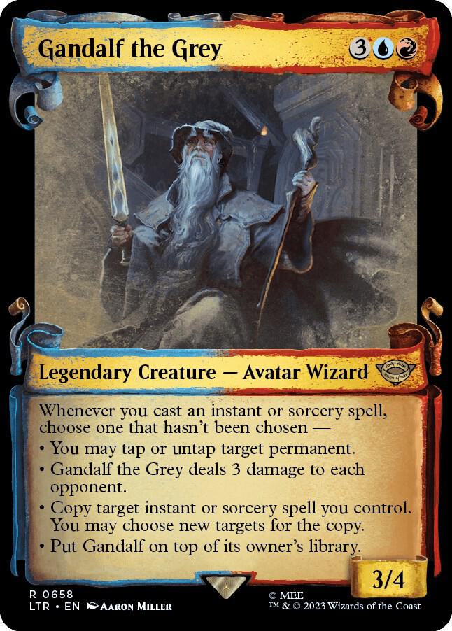 Gandalf the Grey (Showcase Scrolls) - Universes Beyond: The Lord of the Rings: Tales of Middle-earth (LTR) NM *FOIL*