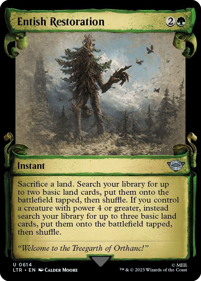 Entish Restoration (Showcase Scrolls) - Universes Beyond: The Lord of the Rings: Tales of Middle-earth (LTR) NM *FOIL*