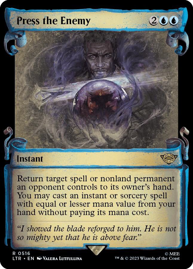 Press the Enemy (Showcase Scrolls) - Universes Beyond: The Lord of the Rings: Tales of Middle-earth (LTR) NM *FOIL*